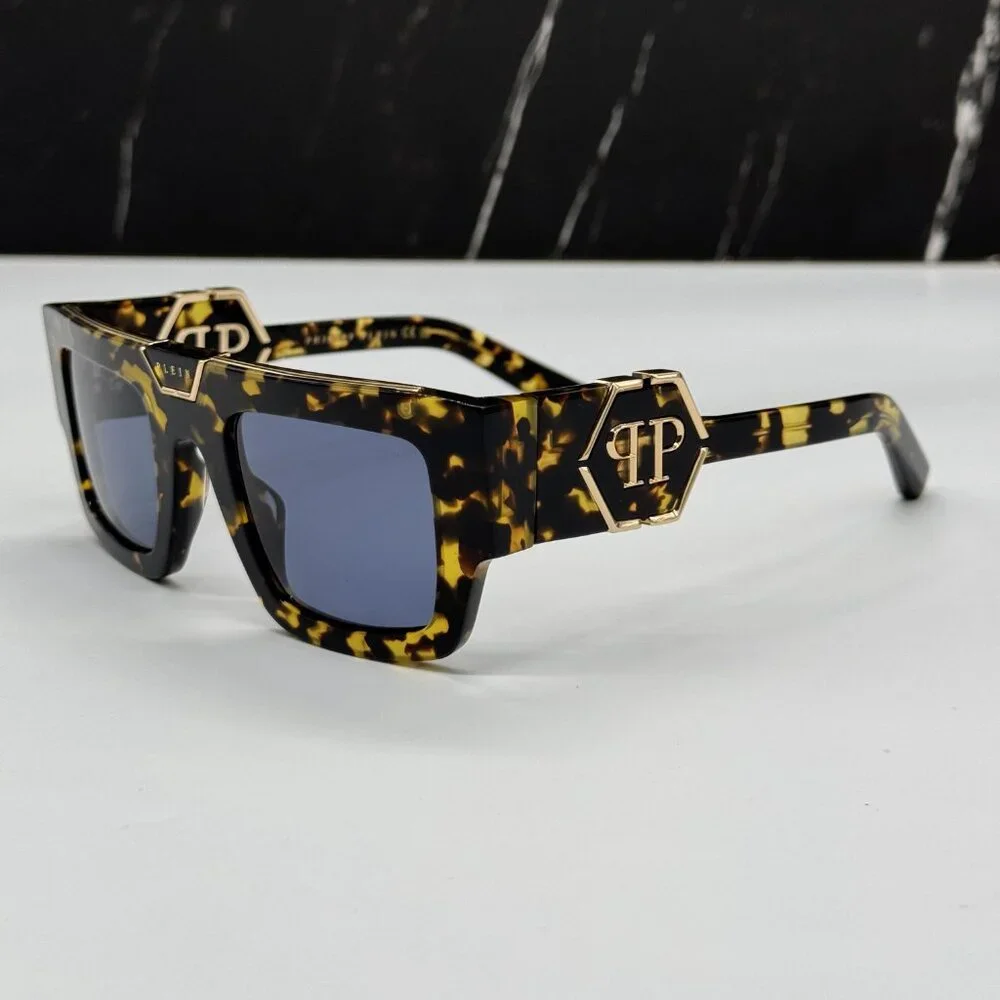 NEW SPP092M 0781 PHILIPP PLEIN GLOOM HAVANA MEN SUNGLASSES